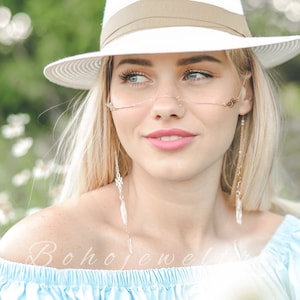 Boho Face Chain, Festival accessories, Body Jewelry, Festival Jewelry, Body chain, Coachella fashion, Nose chain, Bohemian jewelry