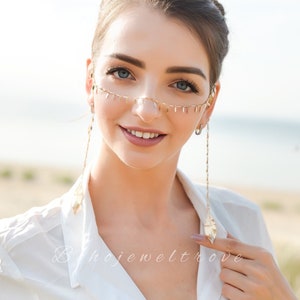 Boho Face Chain, Festival accessories, Body Jewelry, Festival Jewelry, Body chain, Coachella fashion, Bohemian jewelry, Boho Nose chain