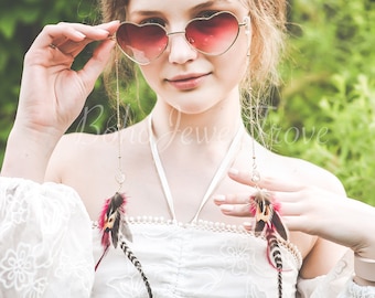 Eye Glasses Chain, Feather eyeglass chains, Sunglasses Straps, Sunglasses Chain, Eyewear chain, Festival accessories, trendy fashion