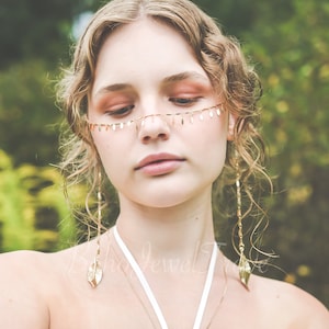 Boho Face Chain, Festival accessories, Body Jewelry, Festival Jewelry, Body chain, Coachella fashion, Bohemian jewelry, Boho Nose chain