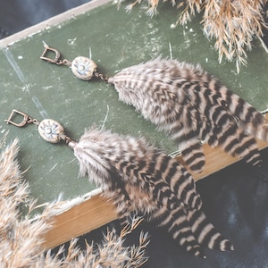 Small boho Earrings, Boho Feather earrings, Hippie earrings, Bohemian earrings, Small Feather Earrings, Boho Earrings, Feather earrings