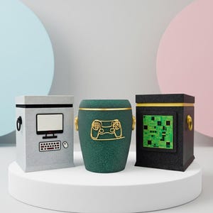 Urna BIO SOUL realizzata in materiale biodegradabile – Tema Computer Elettronica, Portacenere Commemorativo