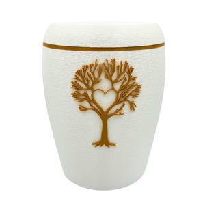 UNIQUE urn environmentally friendly, for nature lover, tree motif urn, earth burial urn, sea burial, urn to keep at home