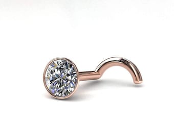 10pt/3mm Genuine Diamond Nose Stud -FLAT SITTING, the original BMG jewellery