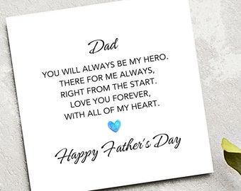 Tarjeta del Día del Padre para Papá Poema Corto Papá Tarjeta del Día del Padre