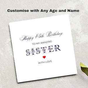 Alles Gute zum Geburtstag an meine erstaunliche Schwester-Karte Blumenschwester-Geburtstagskarte