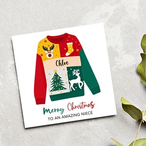 Biglietto di Natale personalizzato per nipote Maglione di Natale Biglietto di Natale per nipote, Biglietto per nipote, Biglietto di Natale per nipote, NATALE, NIPOTE, NATALE