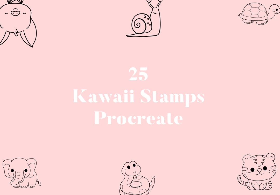 Kawaii Procreate Stamps Tattoo Stencils Brushes - Etsy