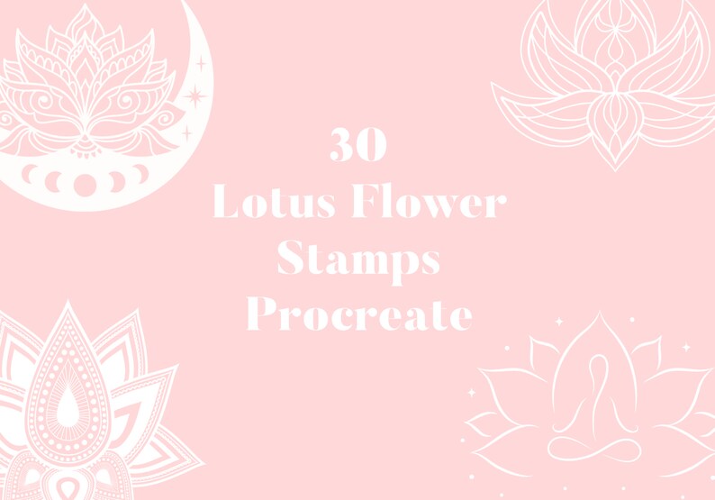 Lotus Flowers Procreate Stamps Tattoo Stencils Brushes - Etsy