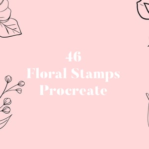Floral Procreate Stamps Tattoo Stencils Brushes