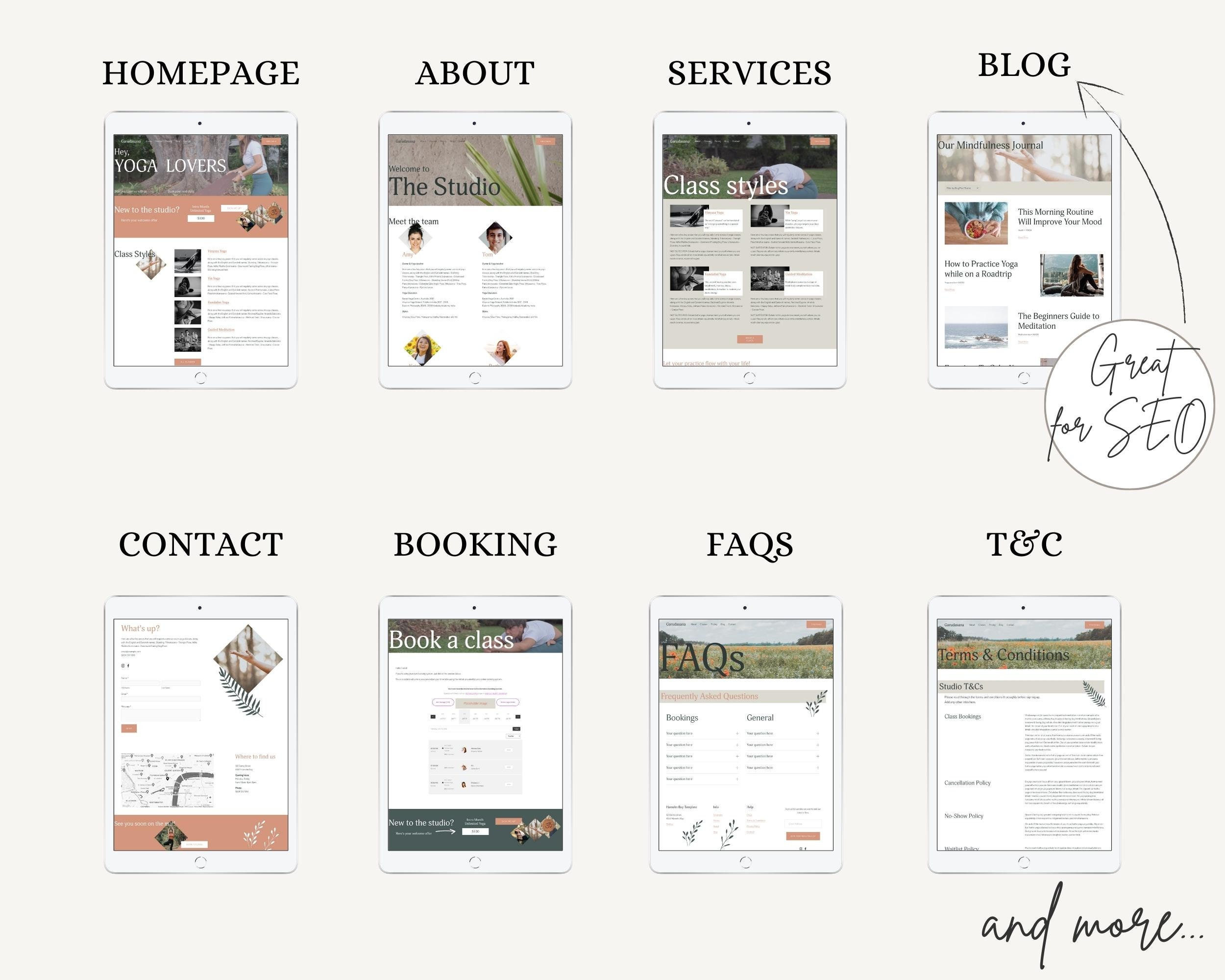 Squarespace Website Template Yoga, Fitness, Squarespace Template