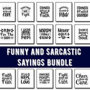 Sarcastic Quote SVG Bundle for Cricut & Silhouette, Funny T-Shirt Design