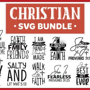Christian svg bundle, Religious svg, Scripture svg, Bible Verse svg, Blessed svg, Jesus Svg, God Svg, Faith svg, Cut Files for Cricut