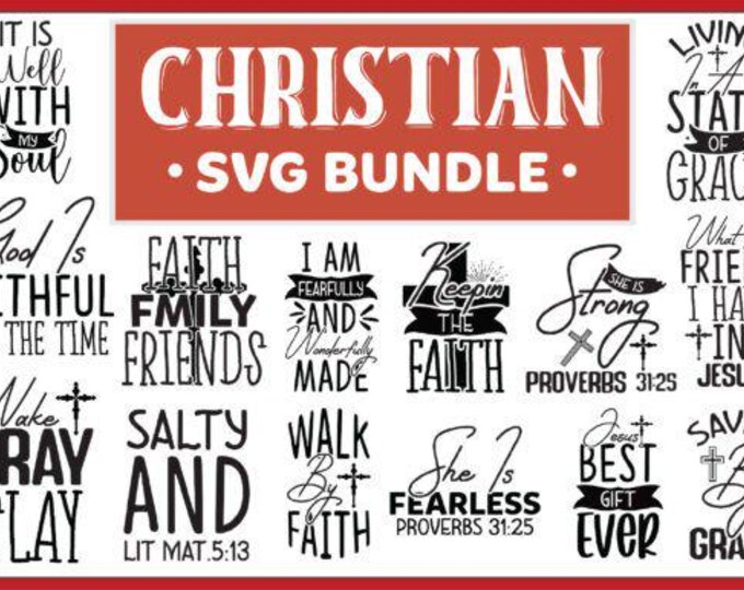 Christian Svg Bundle, Religious Svg, Scripture Svg, Bible Verse Svg ...