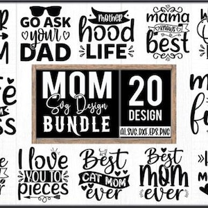 Funny Mom SVG Bundle, Sarcastic Mom SVG, Sassy Mom SVG Bundle, Funny Mom Quotes Svg, Mom shirt svgs, Momlife Svg, Gift for mom svgs,Cut file