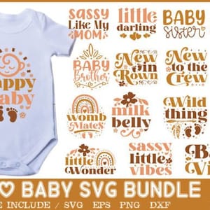Little girl SVG PNG Bundle | Baby sayings svg | Baby girl bundle | Baby newborn svg | Baby Shirt svg | Retro quotes svg |Sublimation Design
