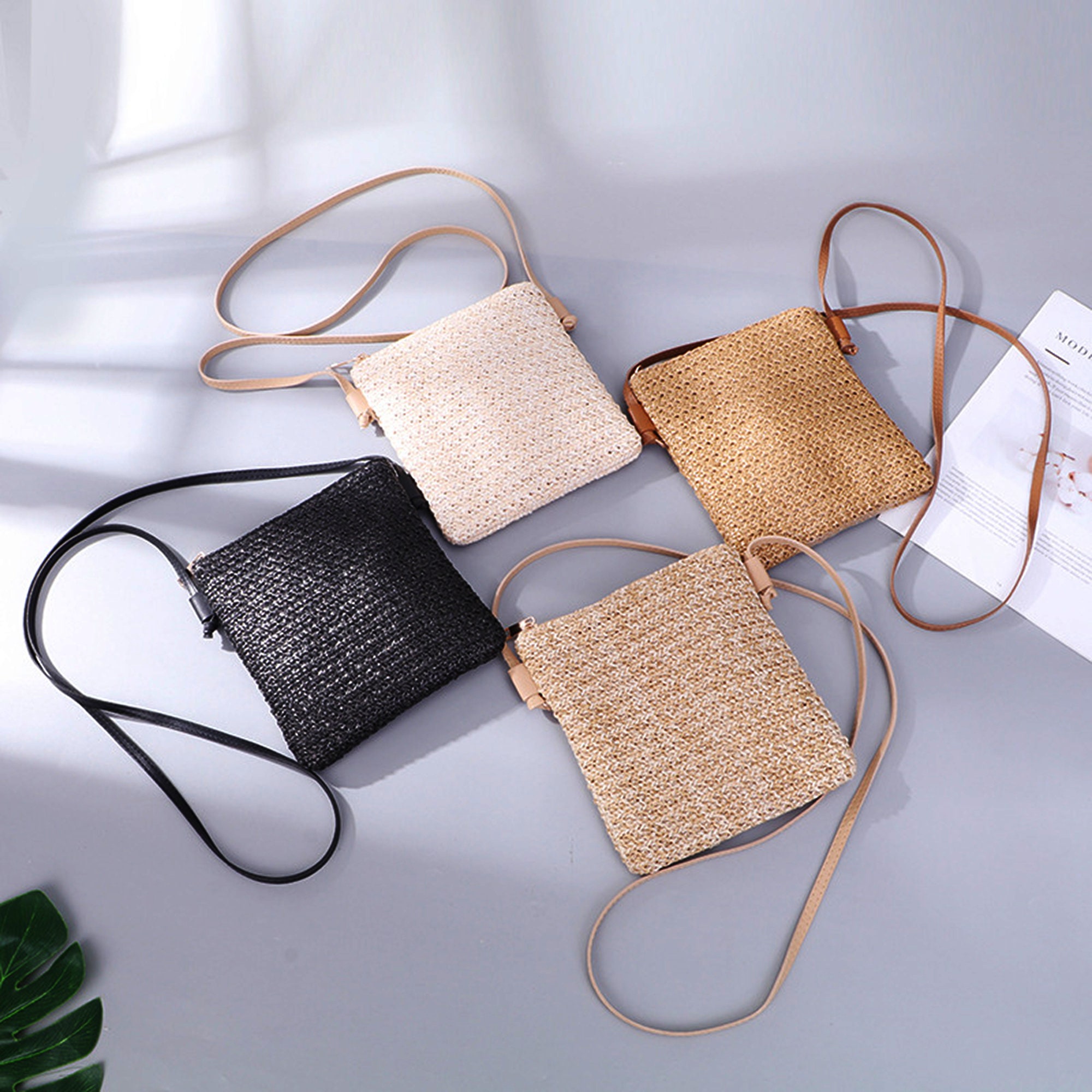 Small White Straw Bag Market Bags Cute Straw Bag Crossbody Etsy UK