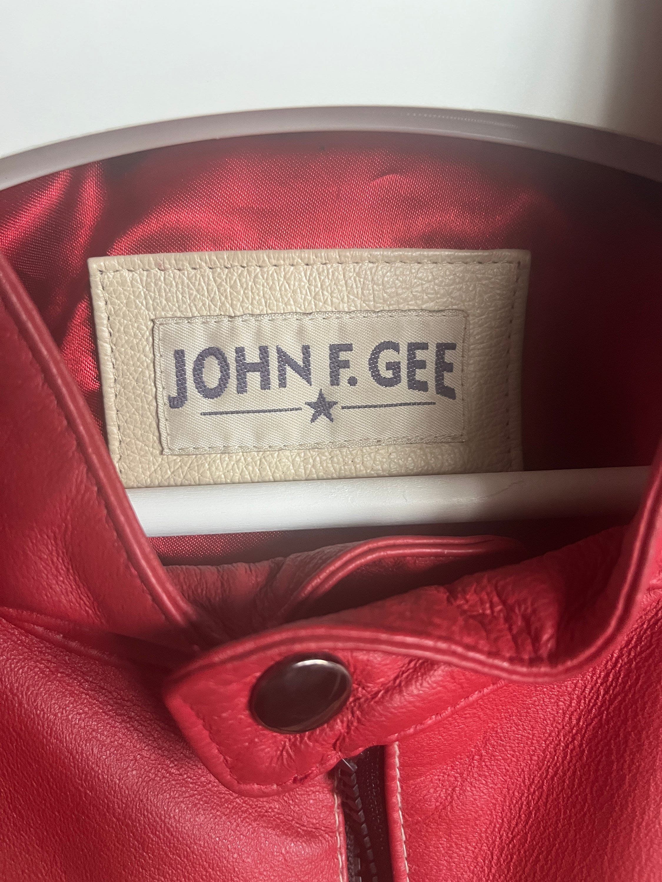 Vintage Men's John F Gee Biker Leather Jacket / Classic