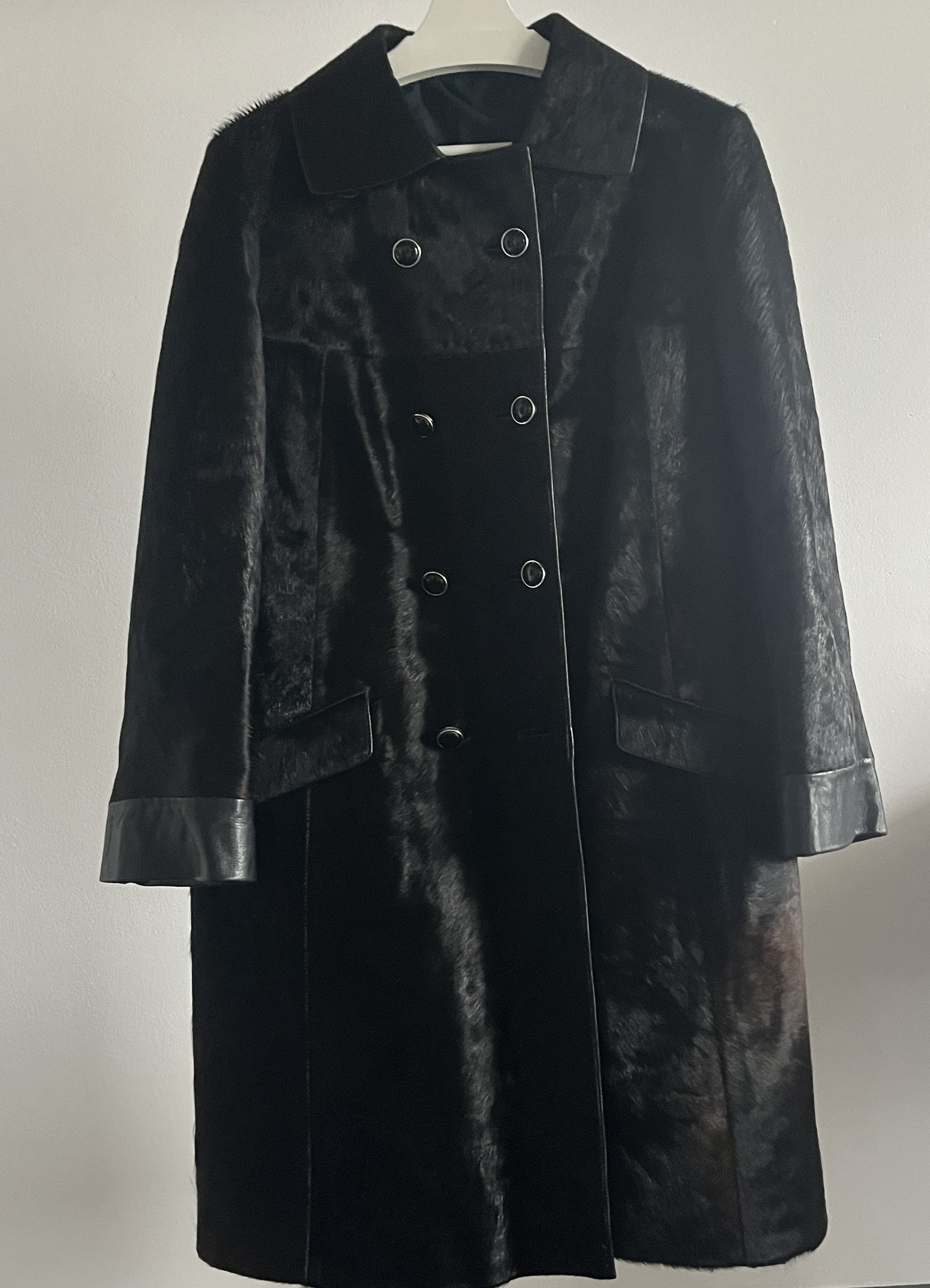 Women's Vintage Black Cow Leather Coat / Size L - Etsy