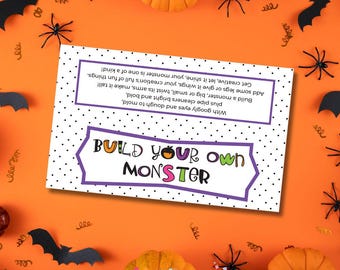 Bouw je eigen monsterkit Zaktopper van 6,5 inch, Halloween-klasambachten, centra, PTA, kamermoederknutsel, maak een monster
