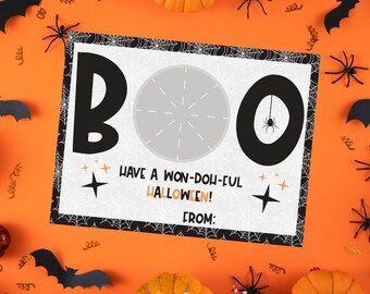 Boo Have A Won-Doh-Ful Halloween afdrukbaar Halloween klasgenoot cadeau, PTA cadeau, ambachtelijke klei, leraar klas cadeau, kamer moeder