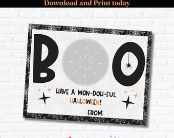 Boo Have A Won-Doh-Ful Halloween afdrukbaar Halloween klasgenoot cadeau, PTA cadeau, ambachtelijke klei, leraar klas cadeau, kamer moeder