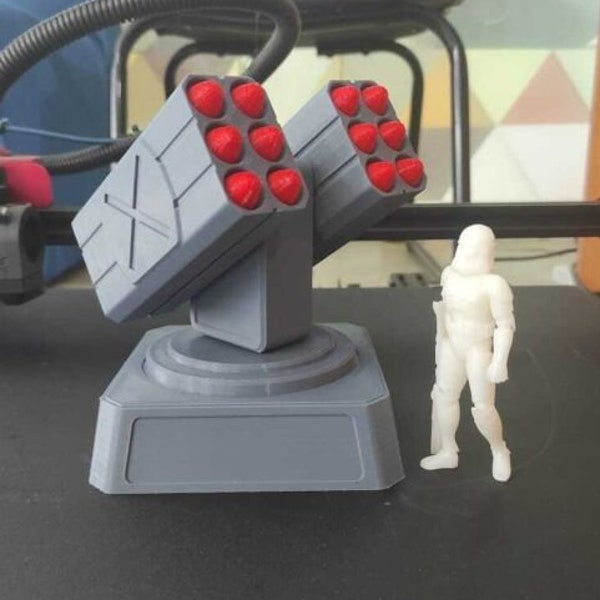 Custom Missile Turret for 3.75 inch (1:18 scale) figure DIORAMA Sci-fi GI J