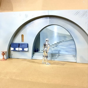 Jabba&#39;s Palace Entree (Interieur) Diorama VOOR 3.75in (1:18) FIGUREN