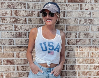 USA Tank, Fourth of July Tank, 4th of July Shirt, America Shirt, Patriotic Tank, Memorial Day Tank, 4th of July Tank Top, Red White and Blue
