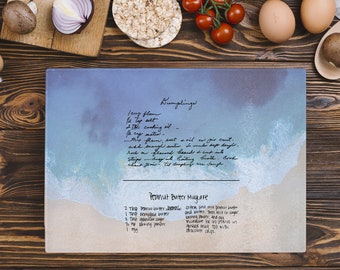 Recipe Printed Cutting Board, Add Your Unforgettable Recipe on Cutting Board, Kitchen Essential, Personalized Gift for Grandma, Gift for Mom