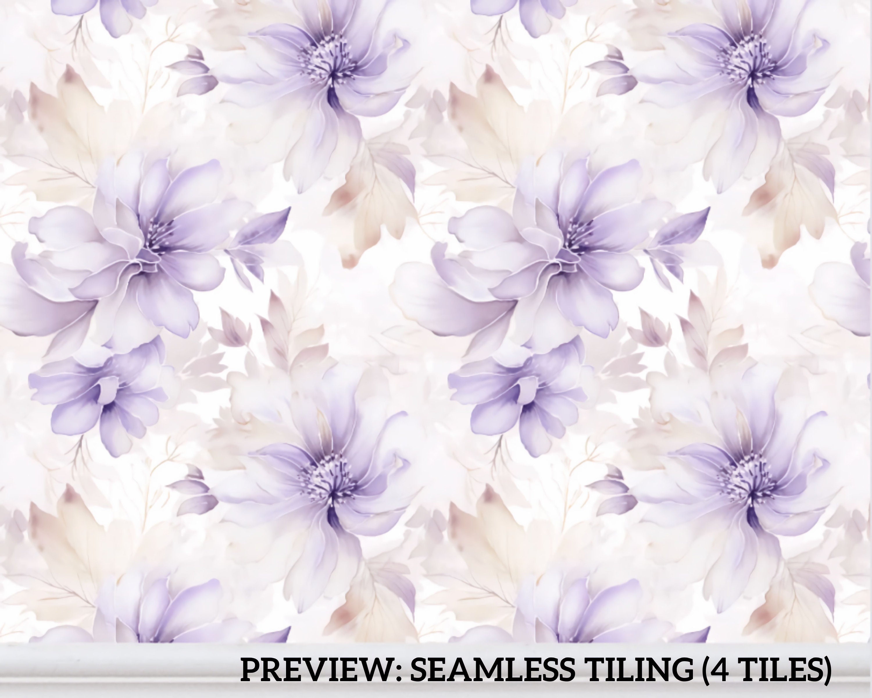 Dreamy Pastel Floral Seamless Pattern, Digital Download, Seamless Paper ...