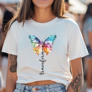 Transform Butterfly T-shirt Yoga Shirt Floral hoodie Butterfly sweatshirt Butterfly Design Self love Gift Self Love Gift Friend Motivation