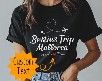 Camiseta combinando com a melhor amiga, roupa de viagem, camiseta personalizada para melhor amiga, presente personalizado, moletom feminino, camiseta de férias