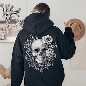 Sweat à Capuche Avec Motif Crâne Cyber Punk Futuriste - Coupe Classique, Col Tissé - Style Rétro-futuriste Pour Hommes Et Femmes