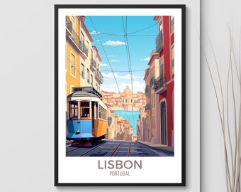 Lisbon Streetscape Art Print: Alfama Charm, Boho Home Decor (Digital Download)