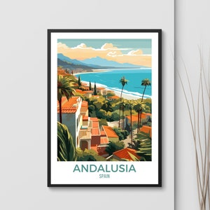 Andalusia Travel Art Print Spanish Wall Art Printable Andalusia Travel Decor Costa del Sol Travel Gift Andalusia Travel Poster Spanish Art