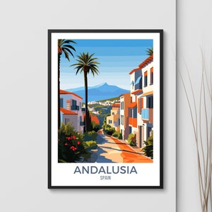Andalusia Travel Art Print Costa del Sol Wall Art Printable Andalusia Travel Decor Costa del Sol Travel Gift Andalusia Airbnb Wall Art