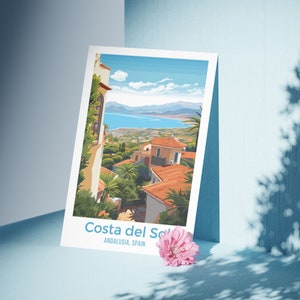Costa del Sol Printable Wall Art Beach House Decor Spanish Seaside Landscape Costa del Sol Poster Spain Beach Print Mediterranean Artwork