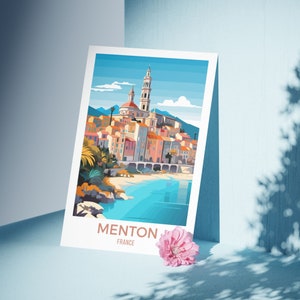 Menton Travel Art Print, Instant Digital Download Print , Wall Art for French Riviera Home Decor, Citrus Grove Serenity, and Travel Memories