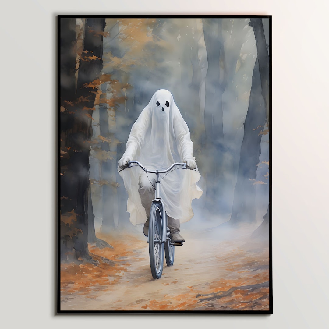 Ghost Riding a Bicycle Poster, Digital Download Printable Art - Etsy