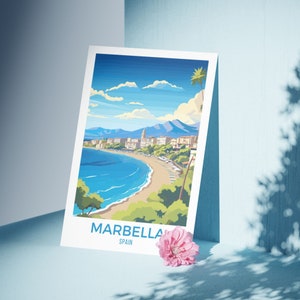 Marbella Spain Printable Wall Art Marbella Travel Poster Spanish Seaside Art Mediterranean Travel Poster Marbella Artwork Spain Travel Print