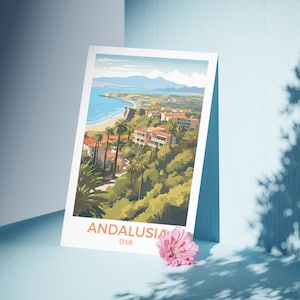 Andalusia Travel Art Print Costa del Sol Travel Poster Spain Travel Print Spanish Travel Gift Printable Wall Art Airbnb Andalusia Artwork