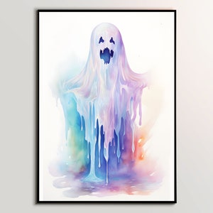 Melting Ghost Poster, Digital Download Printable Art