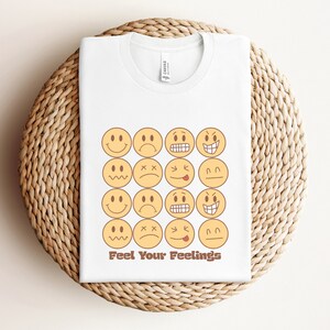 Mental health shirt, Feel your Feelings shirt, Mental health awareness shirt, cute emoji shirt, mental health sweatshirt, self-love club