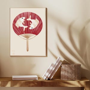 Koi Fish Print, Japanese Art Print, Trendy Wall Art, Japanese Print, Vintage Print, Printable Wall Art, Aesthetic Wall Art, Digital Print