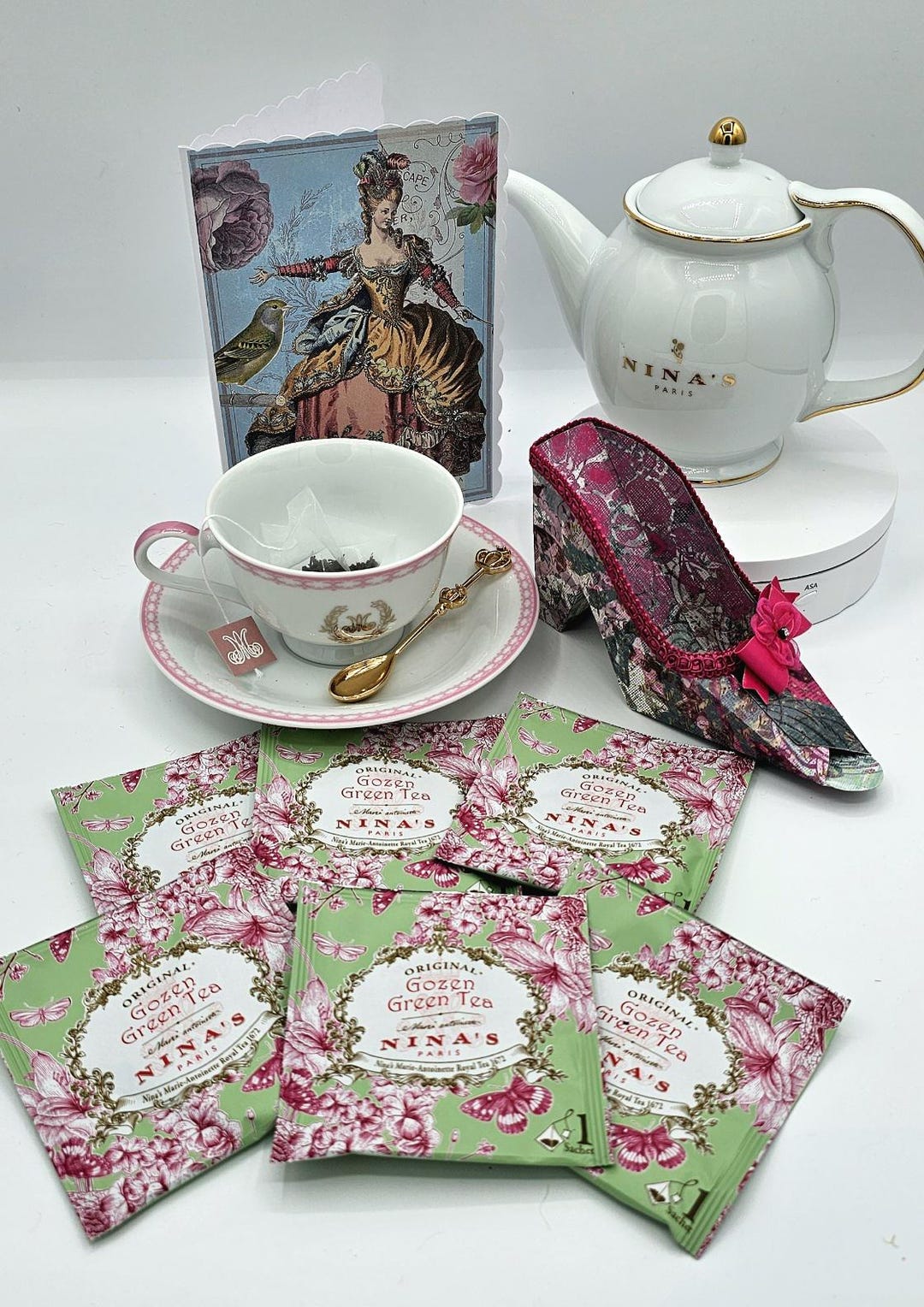 Nina's Paris Gozen Japanese Kyoto Green Tea Individually Wrapped