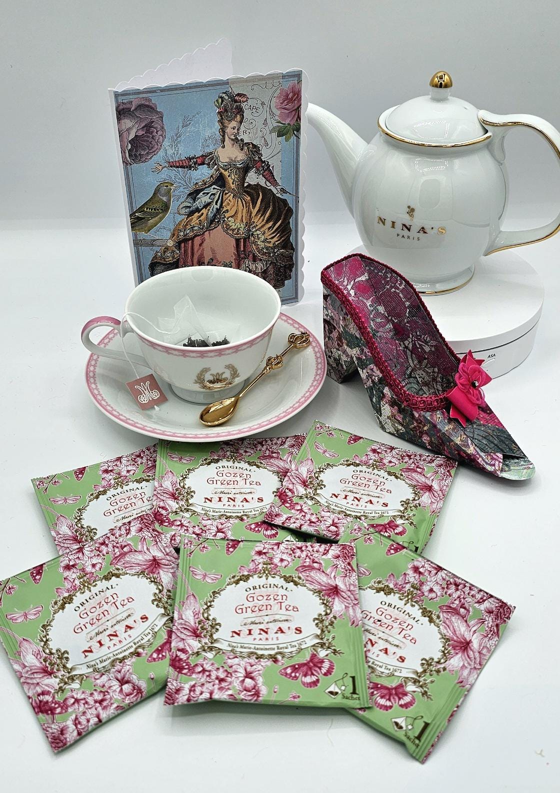 Nina's Paris Gozen Japanese Kyoto Green Tea Individually Wrapped