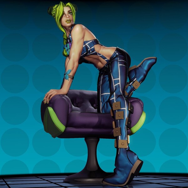 Jolyne  Statue STL File, 3D Digital Printing STL File for 3D Printers, Movie Characters, Games, Figures, Diorama 3D Model