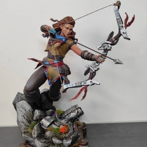 Horizon Zero Statue STL File, 3D Digital Printing STL File for 3D Printers, Movie Characters, Games, Figures, Diorama 3D Model