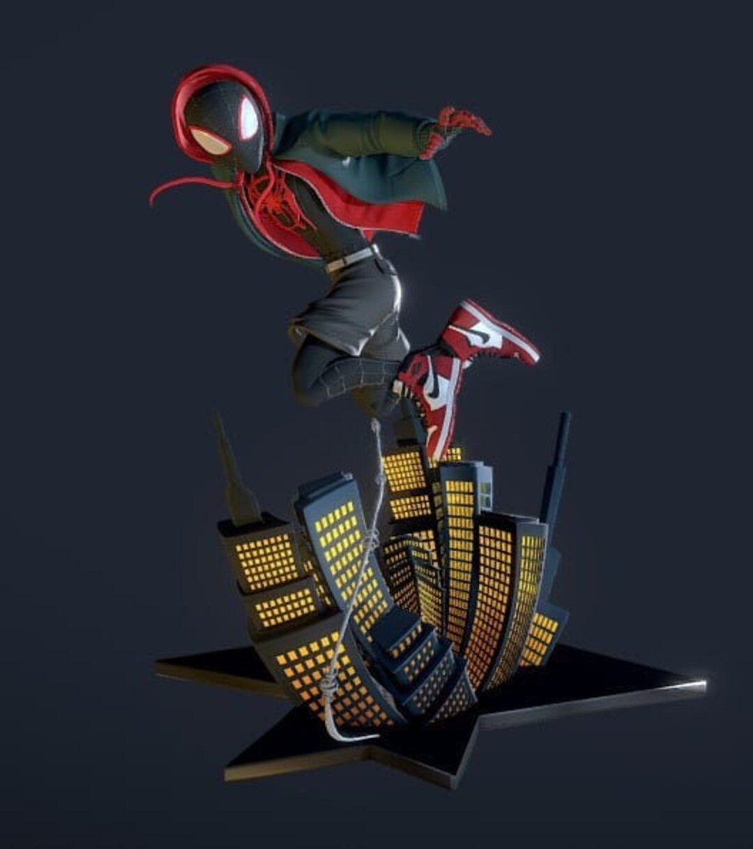 Spiderman Marvel Statue STL File, 3D Digital Printing STL File for 3D ...